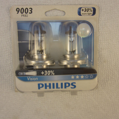 Philips More Vision 9003PRB2 67/60W Headlight Bulbs 2 Pack 30% More Light.