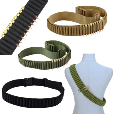 US New 50 Round Rifle Bandolier Fit for 556/762mm .30 to .416 308 cal. 30-30 Win