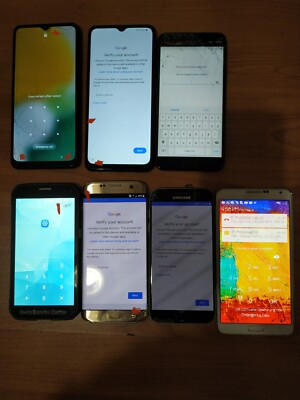 Lot of 7 Hybrid model Samsung Galaxy S7 edge/ S7/J7 / Note3/and other for parts