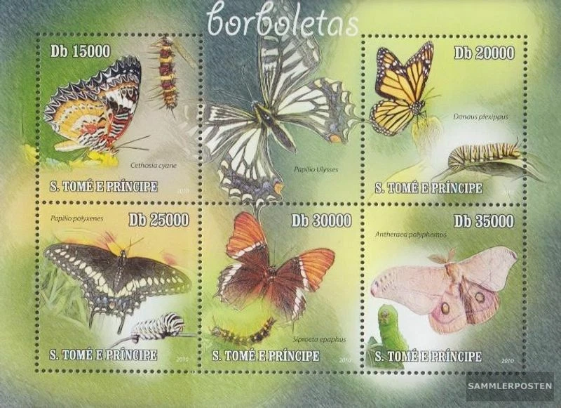 Sao Tome e Principe 4598-4602 Feuille miniature (complète edition) neuf avec gom - Photo 1/1