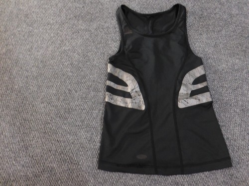 Adidas Shirt Womens Medium black logo retro tank top compression graphic - Picture 2 of 9