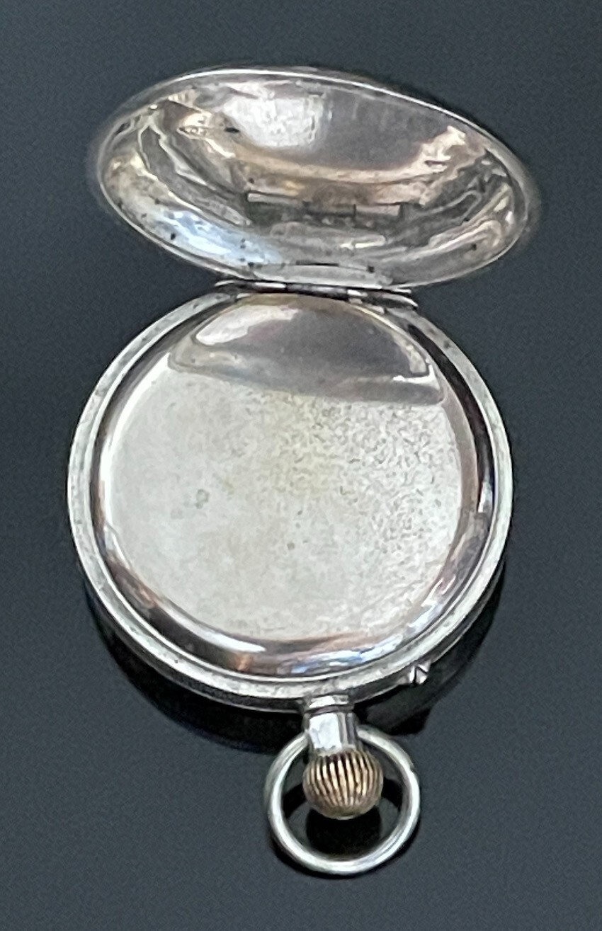 Antique  Swiss Made Globia Solid Silver Pocket Wa… - image 5