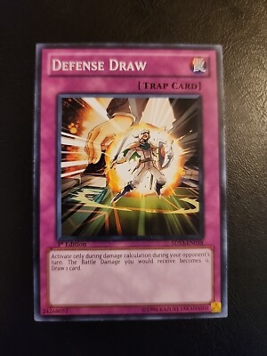 card defense yugioh Defense Draw - 1st Edition - Yugioh Trap Card - Vintage