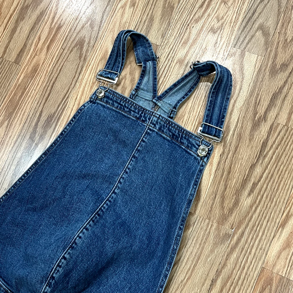 Gap Overalls Womens MATERNITY Large Denim Blue Wash Jeans Bibs - Image 3 of 4