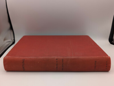 Vintage Hardback Binder For Fortune Magazine April-June 1946