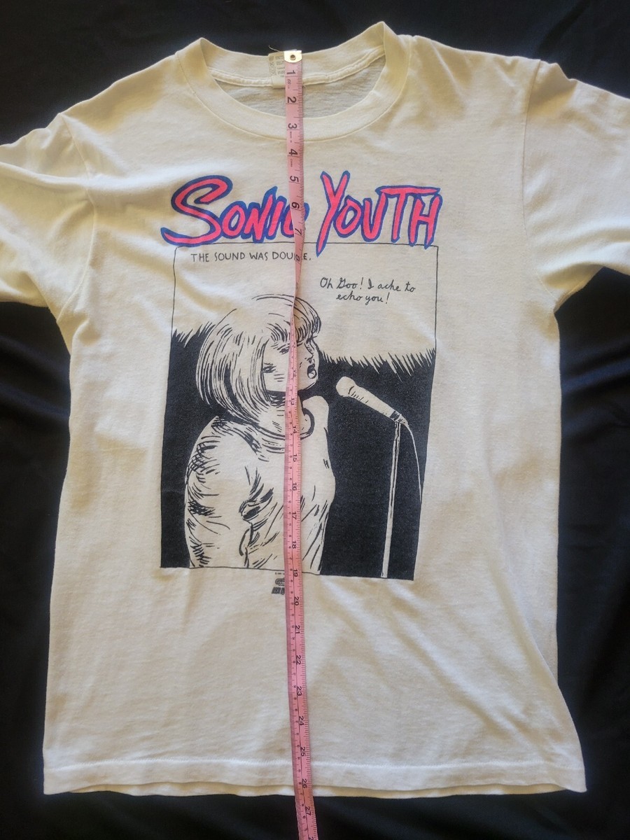 1991 True Vintage Sonic Youth Goo Pettibon T-Shirt Size M 1991 True Vintage Sonic Youth Goo Pettibon T-Shirt Size M