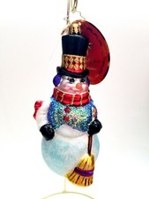 Christopher Radko - Snowflurry Sweeper #1017460 Snowman Holding Broom 