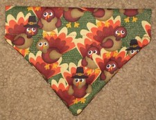 Thanksgiving Pilgrim Turkey Dog Bandana - 5 sizes XS - XL