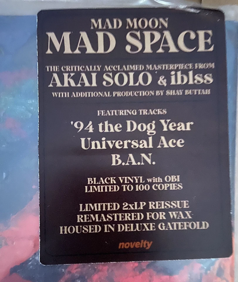 AKAI SOLO iblss Mad Moon - Mad Space Obi LE /100 Novelty Records SHIPS ASAP 📦 - Image 3 of 3