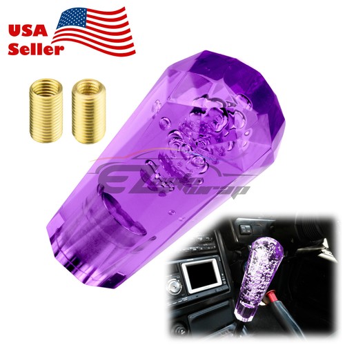Shift Knob Stick Purple Crystal Transparent Bubble Manual Gear Shifter 10cm Long - 第 1/5 張圖片