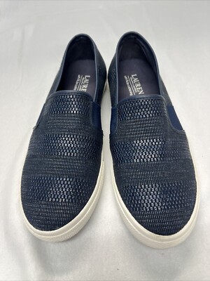 Ralph Lauren Shoes Womens B Jinny Slip On Flats Loafers Blue