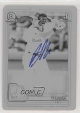 2020 Bowman Chrome Prospects Printing Plate Black 1/1 Brandon Howlett Auto h3a