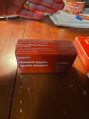STAPLES. Standard Staples 2pk  Sealed & Also  1 pk Staples Open