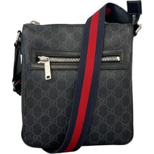 Gucci Men's GG Supreme Messenger Bag Black