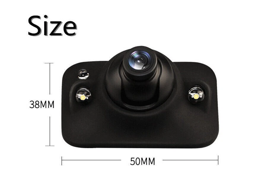 Cámara de punto ciego de visión delantera para automóvil HD 120° impermeable visión nocturna 12V Foto 2 de 4