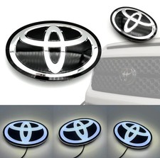 Chrome W White Led Illuminated Front Grille Emblem Fits 07-17 Toyota Tundra