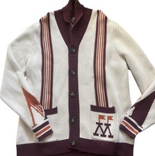 NWT MALBON GOLF Helena Shawl Collar Knit Sweater Muslin Mens size L Cotton