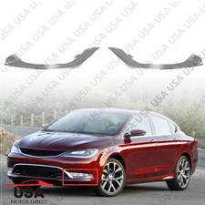 Fits 2015-2017 Chrysler 200 Front Left Right Outer Chrome Front Bumper Trims