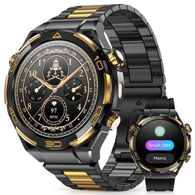 Military GPS Smart Watch For Men Bluetooth Call For iOS Android 960MAH ,2 Straps