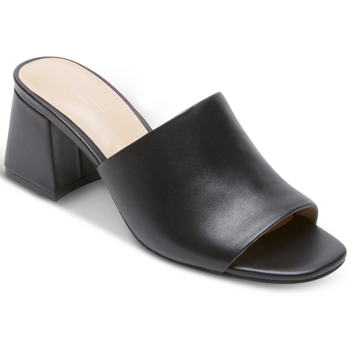 Женские босоножки Rockport из кожи ФАРРА с открытым носком без шнуровки Mule Sandals Обувь BHFO 9491