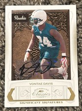 2009 Donruss Classics Rookie Vontae Davis Significant Signatures #144/250