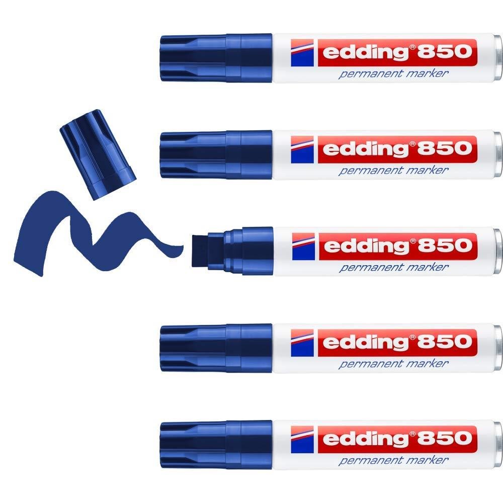 Edding 850 bleu marqueur permanent large pour carton et plastique