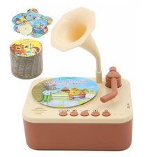 Kids Phonograph with 99 Cards, Toddler Record Player, Story & Music Player, K...