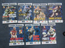 London Broncos Rugby Programme x 7 (1999) sehr guter Zustand