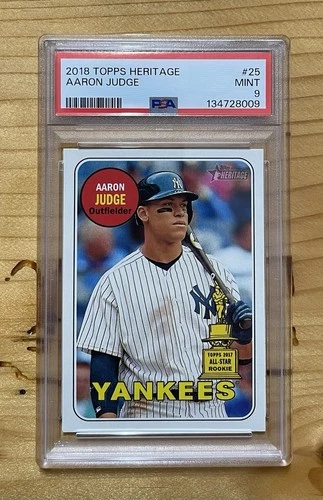 2018 Topps Heritage - Aaron Judge #25 Bat on Shoulder PSA 9 MINT