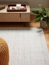 John Lewis Orkney Loop Pile Hand Tufted Rectangle Rug 300 x 200cm Ivory (Marked)