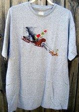 Dr Seuss THE GRINCH Holiday Gray Men's Women's T-Shirt L Large NEW N/123