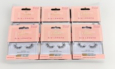 6x Eylure False Lashes 3/4 Length No 013 Featherlight Feel W Glue 5 Wears NIB