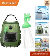 Solar Heating Shower Bag - 20L with Temperature Display for Camping & Hiking