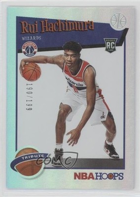 2019-20 Panini NBA Hoops Tribute Silver 190/199 Rui Hachimura #300 Rookie RC 0ge