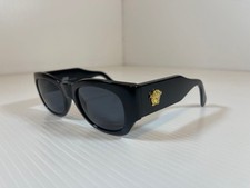 Gianni Versace Sunglasses Mod 413 Black with Dark Blue Lenses Case Included