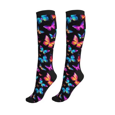 Butterfly Compression Socks for Calves  Knee High Support for Running & Travel