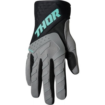Thor Gray/Black/Mint Spectrum Gloves (Adult M) 3330-6827