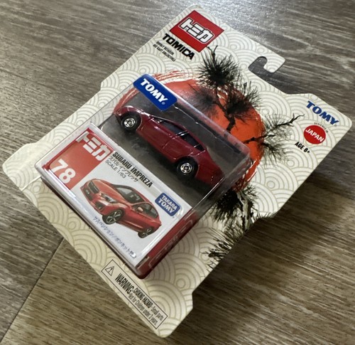 Tomica Japanese - SUBARU IMPREZA 1/63 #78 Red - 2019 Walmart Exclusive! XMAS - Picture 2 of 5