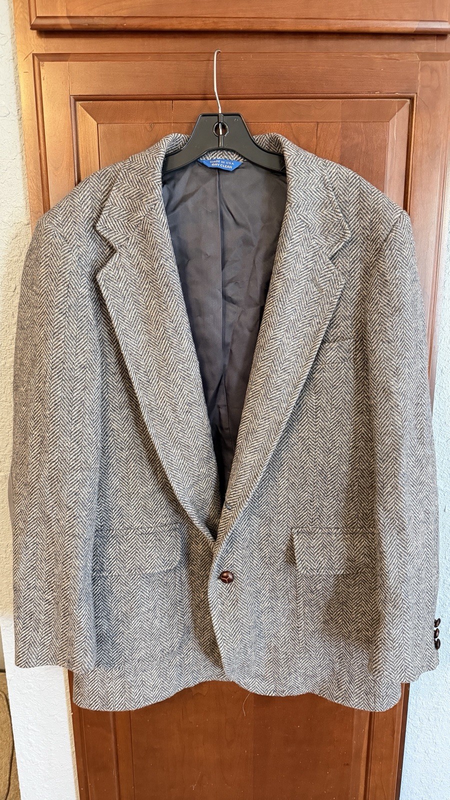 Pendleton Wool Blazer Jacket 42 Long Gray Herring… - image 1