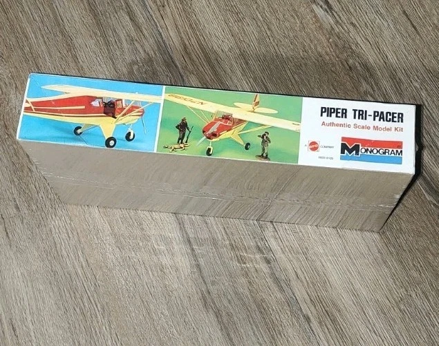 VINTAGE MONOGRAM MATTEL PIPER TRI-PACER MODEL AIRCRAFT KIT 6822 BRAND NEW SEALED - Image 3 of 4