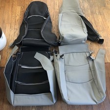 Porsche 968 911 944 951 Gray Leather Front Comfort Seat Bucket Seat Covers