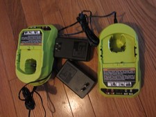 2 two Genuine Ryobi One  Lithium Ion Charger 18v PCG002 lot