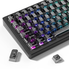 Grey Clear keycaps,Transparent keycaps 60 75 100 Percent,Ceramic Jelly Key caps