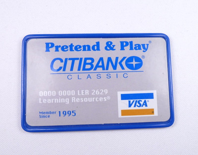 Learning Resources Pretend Play Citibank Classic Visa Toy Credit Card 1995
