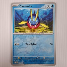 Carvanha 42/162 Reverse Holo Common Temporal Forces Pokemon Card Near Mint