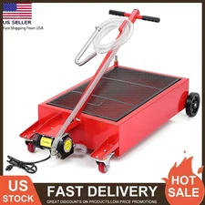 20 Gallon Electric Oil Drain Pan with 110V Pump Hose Low Profile Oil Drain Cart