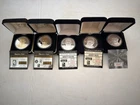 Highland Mint: Lot of Five (5) 1 Troy Oz, .999 Fine, Silver Round Coins