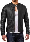 New Men's Black Leather Jacket 100% Real Lambskin Bomber Biker Slim FitJacket