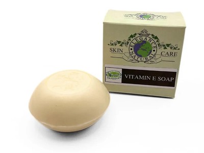 Vegane zugelassene Vitamin E Seife 100g Elegance natürliche Hautpflege handgefertigt
