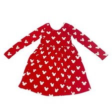 Hanna Andersson x Disney Mickey Mouse Print Skater Dress Size 130cm 8 